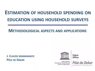 Estimation of household spending on education using household surveys