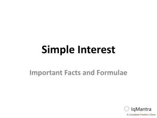 Simple Interest