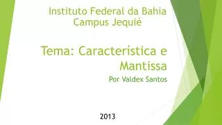 tema caracter stica e mantissa