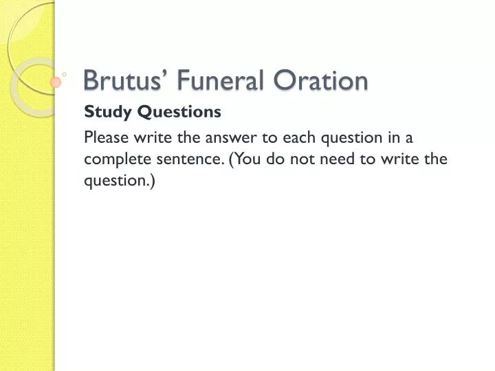 brutus funeral oration