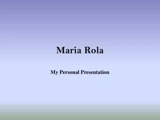 Maria Rola