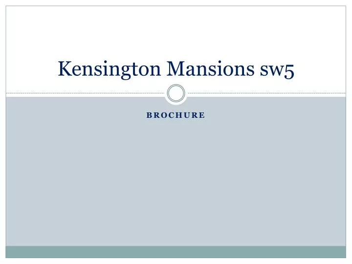 kensington mansions sw5