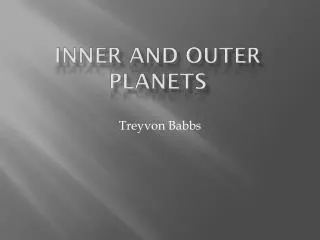 Inner and outer planets