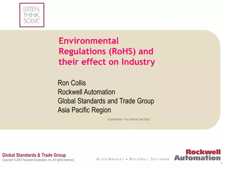 environmental regulations rohs and their effect on industry