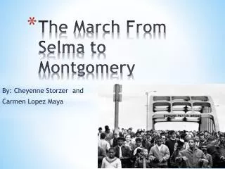 The March From Selma to Montgomery