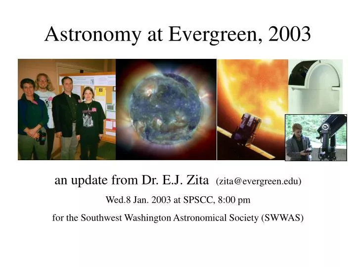 astronomy at evergreen 2003