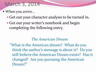 march 3 2014