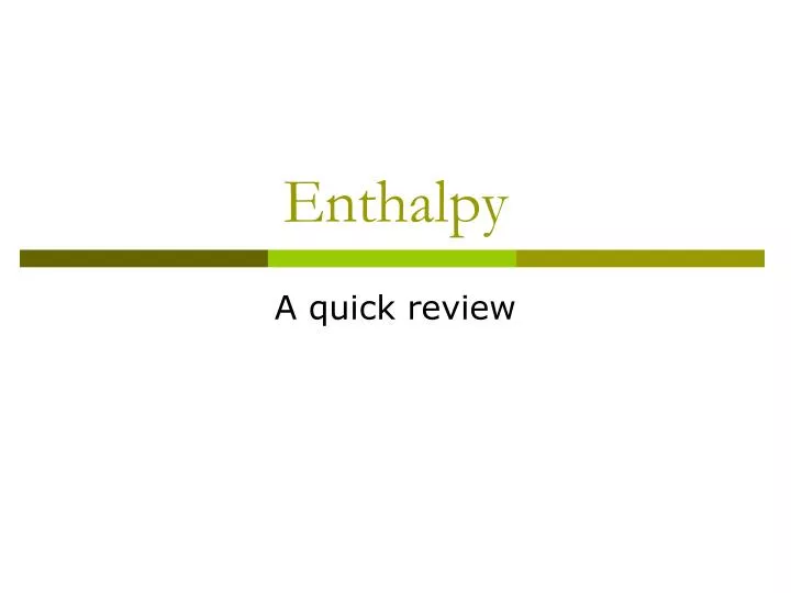 enthalpy