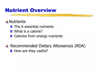 Nutrient Overview