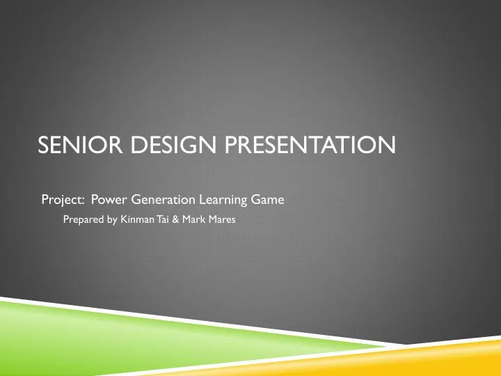 senior design presentation
