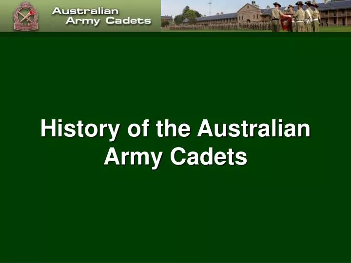history of the australian army cadets
