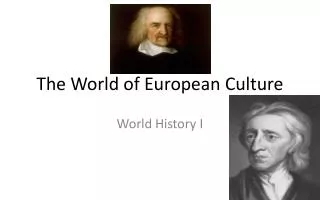 the world of european culture