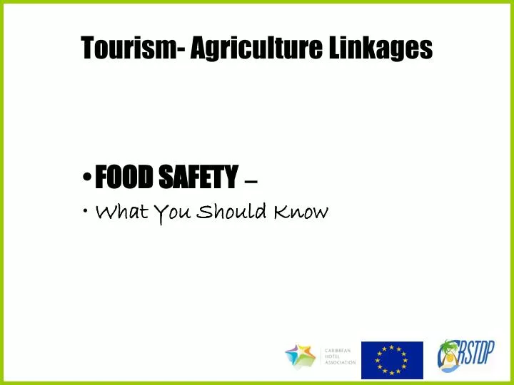tourism agriculture linkages