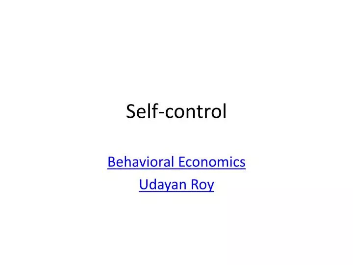 self control