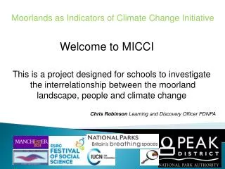 Moorlands as Indicators of Climate Change Initiative