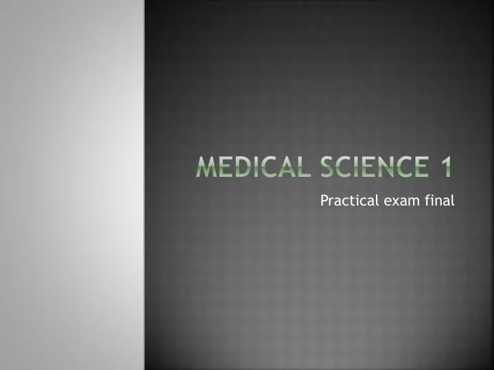 medical science 1