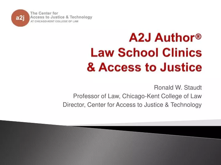 a2j author law school clinics access to justice
