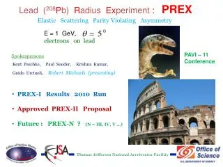 Lead ( 208 P b) R adius Ex periment : PREX