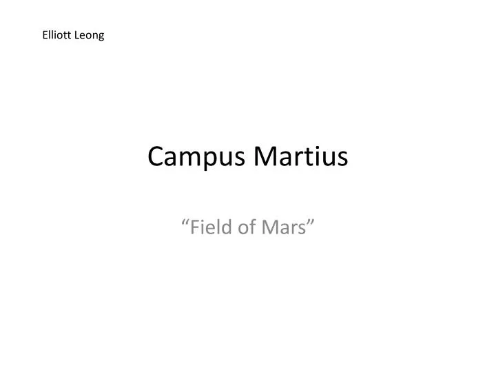 campus martius