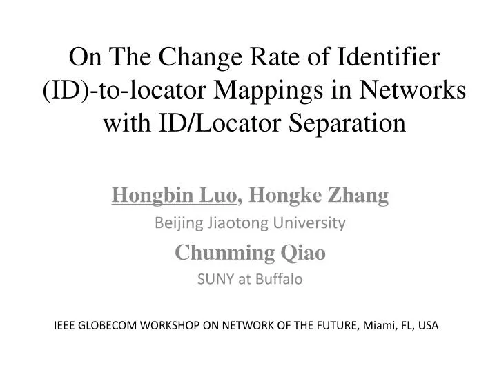 on the change rate of identifier id to locator mappings in networks with id locator separation