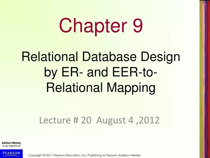 relational database design by er and eer to relational mapping