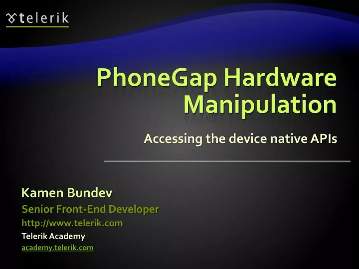 phonegap hardware manipulation