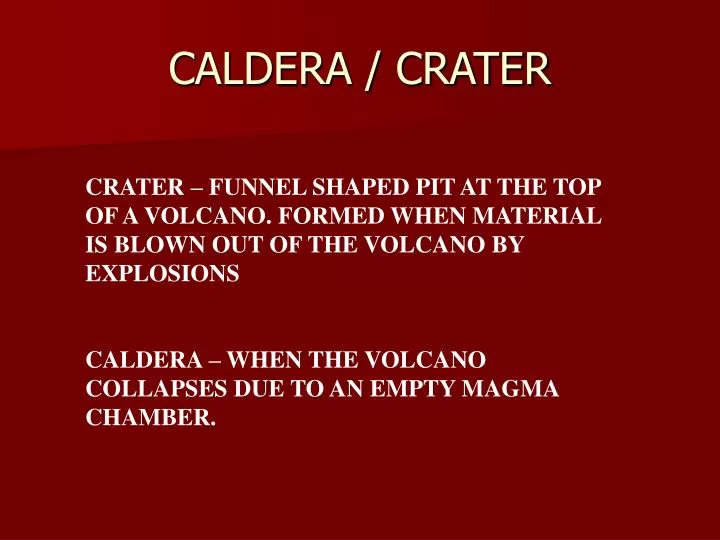 caldera crater