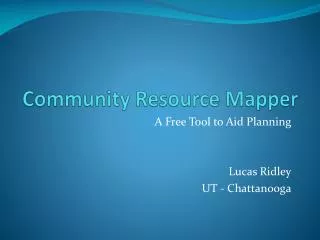 Community Resource Mapper