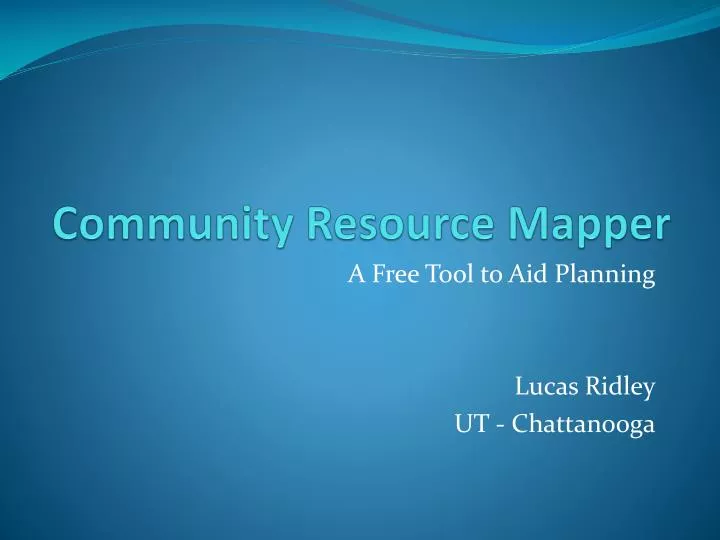 community resource mapper