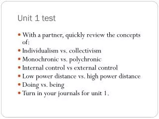 Unit 1 test