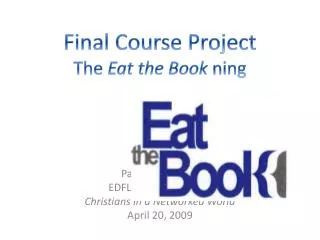 Final Course Project The Eat the Book n ing