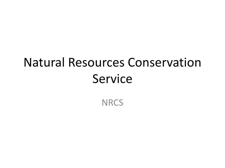 natural resources conservation service