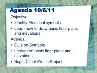 Agenda 10/6/11