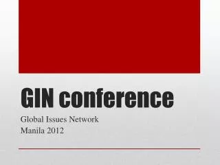 GIN conference