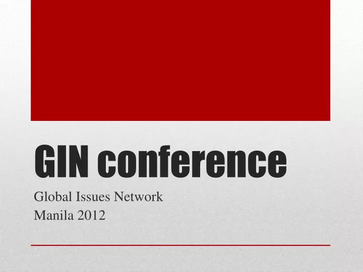 gin conference