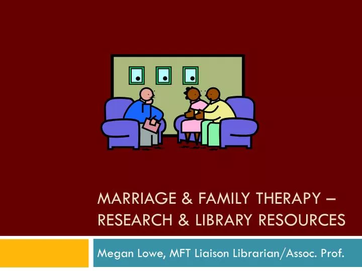 marriage family therapy research library resources