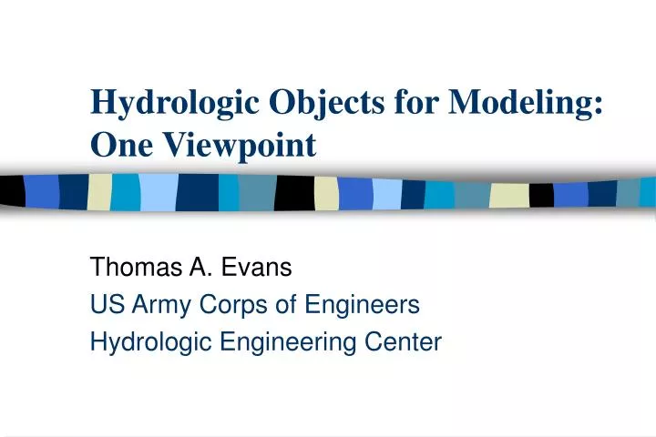 hydrologic objects for modeling one viewpoint