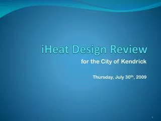 iHeat Design Review