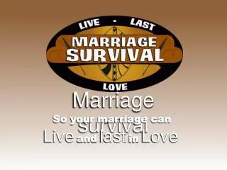 Marriage survival
