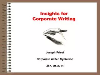 Insights for Corporate Writing