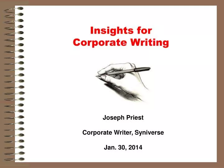 insights for corporate writing