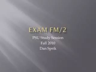 Exam FM/2