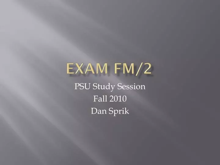 exam fm 2