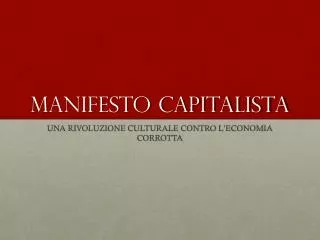 manifesto capitalista