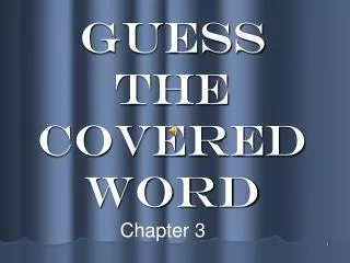 Guess the Covered Word