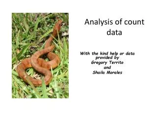 Analysis of count data