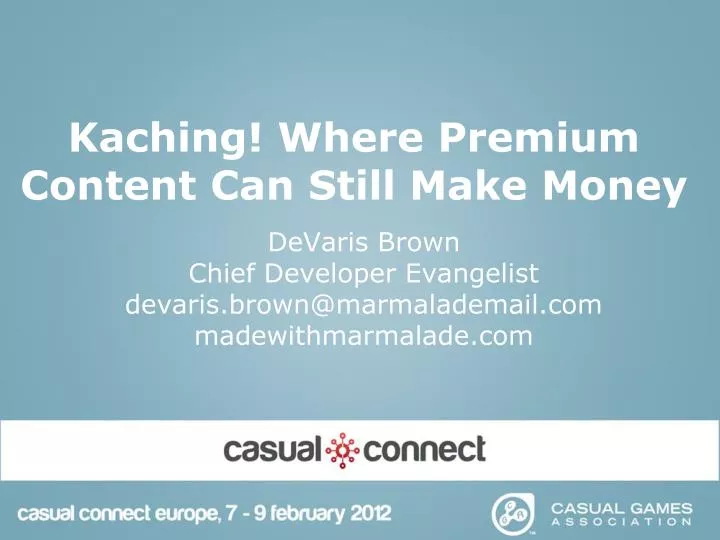kaching where premium content can still make money