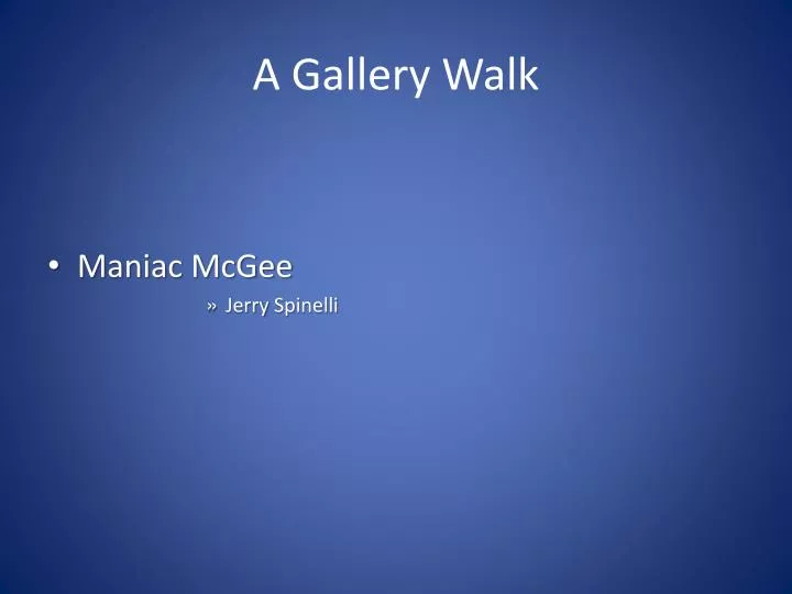 a gallery walk