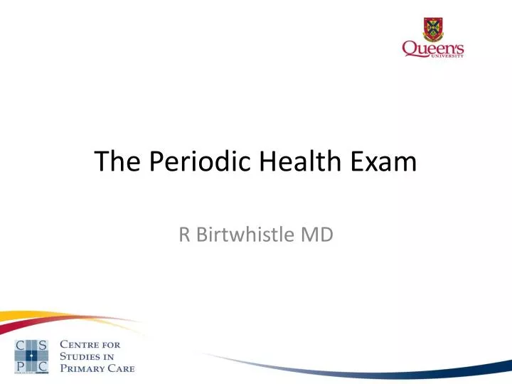 the periodic health exam