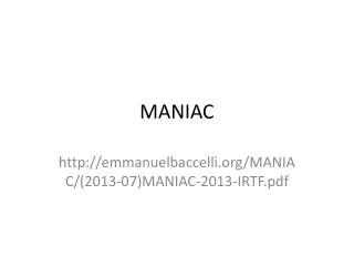 maniac